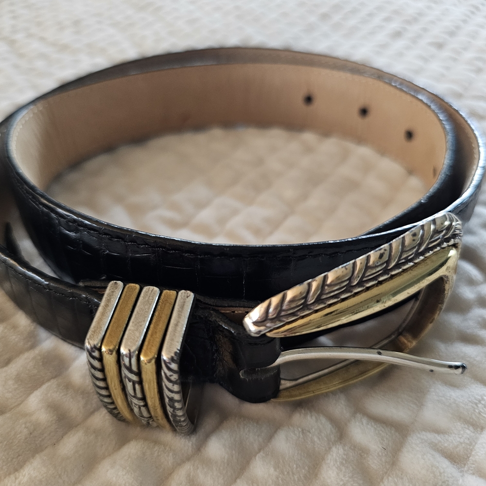 Brighton Black Leather Women's Belt